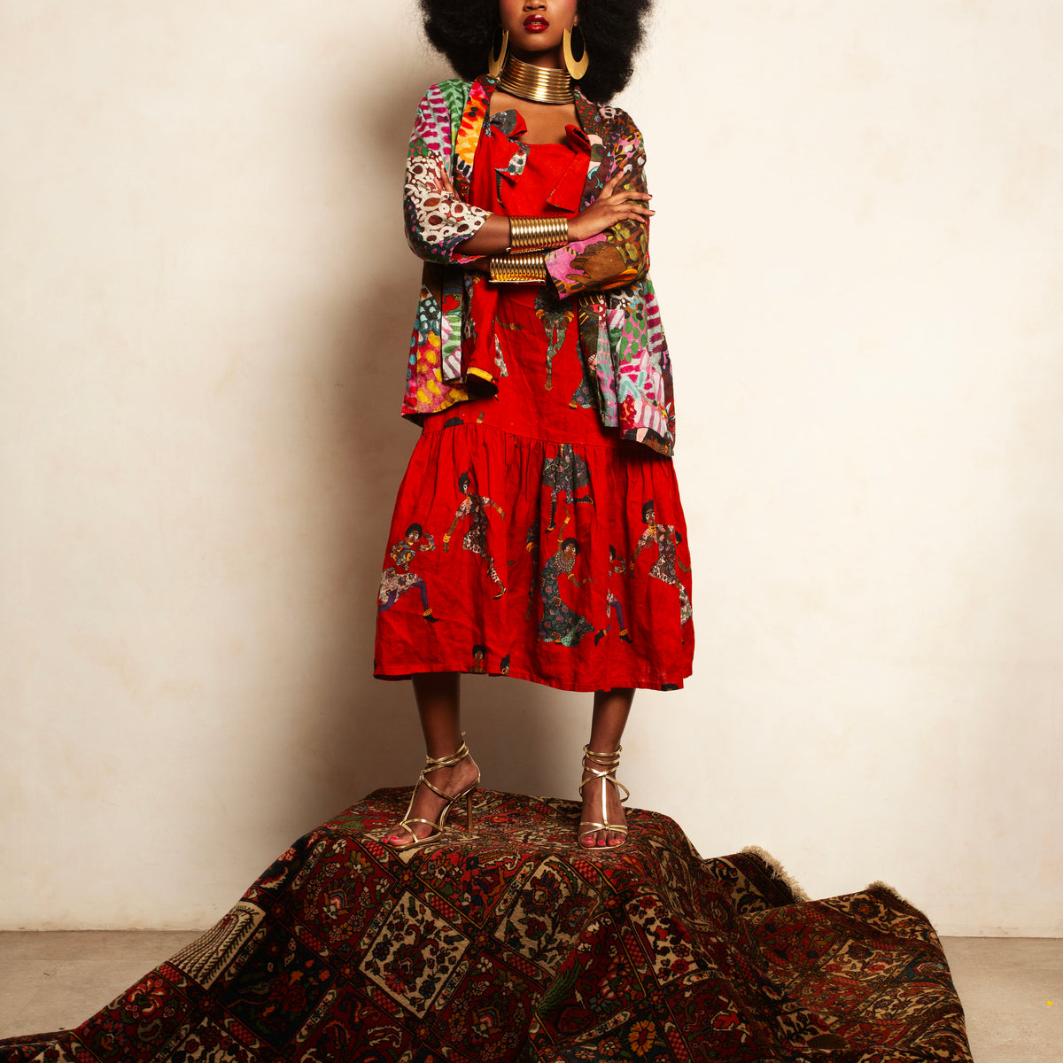 Neath Lady Afro Chintz - Lady Nela - Silk Lined Kimono Jacket – a.nty story