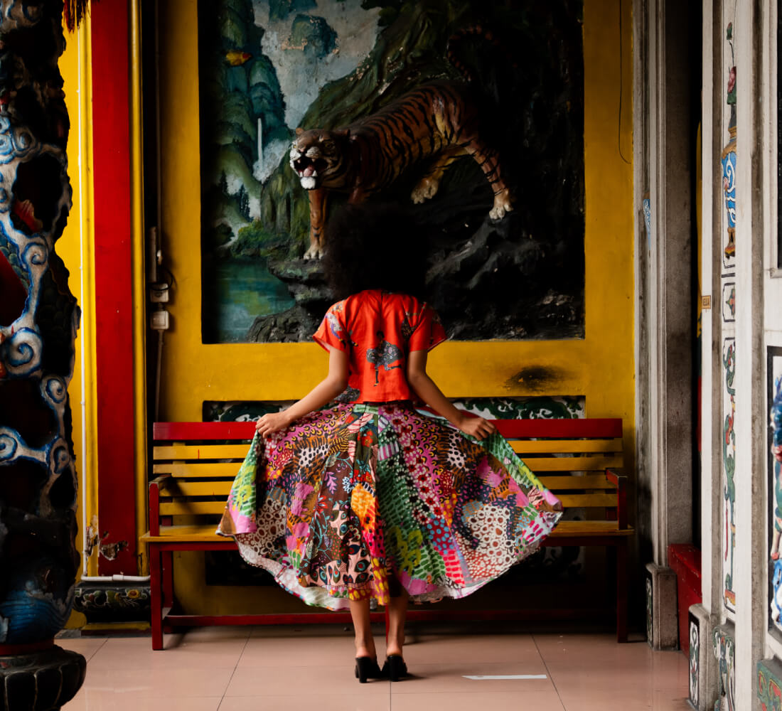 Afro Chintz - Lady Shani - A-Line Flare Skirt with Pockets – a.nty