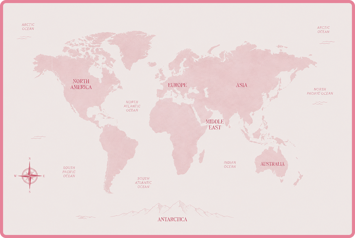 World map of stockists